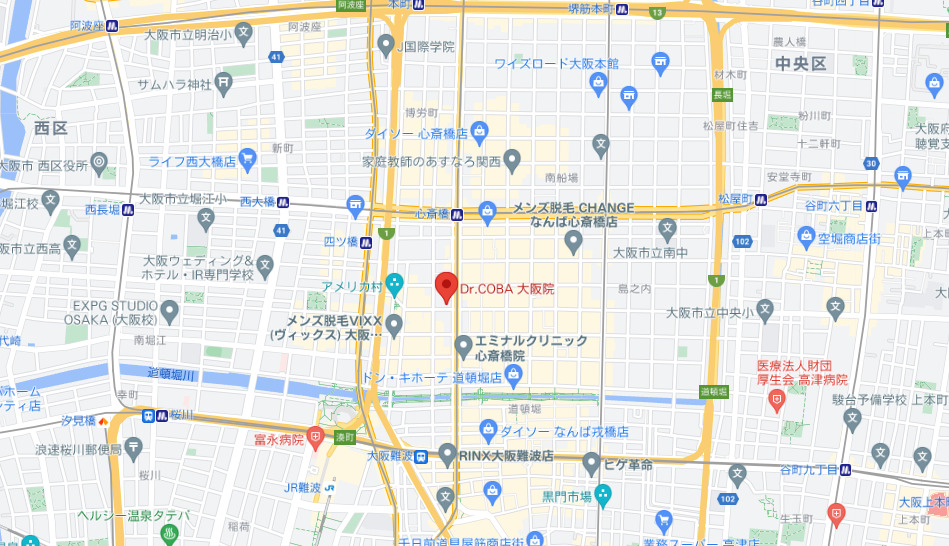 Googleマップ：ドクターコバ大阪院