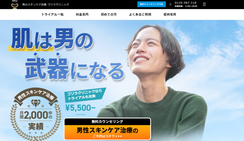 まとめ:ゴリラクリニック│ニキビ・毛穴・シミ・ほうれい線・二重顎